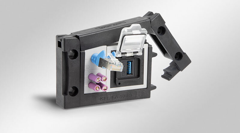 KEL-FA Split Multi Cable Transit Frames for Cables with Connectors,  Tool-Less Assembly / IP54